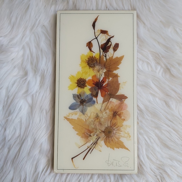 Vintage Handmade Henni Original Flower Wall Art